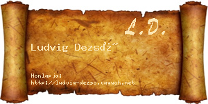 Ludvig Dezső névjegykártya