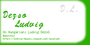 dezso ludvig business card